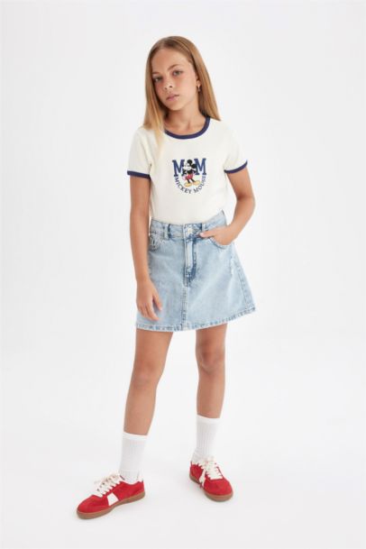 Girl Disney Mickey & Minnie Ribbed T-Shirt