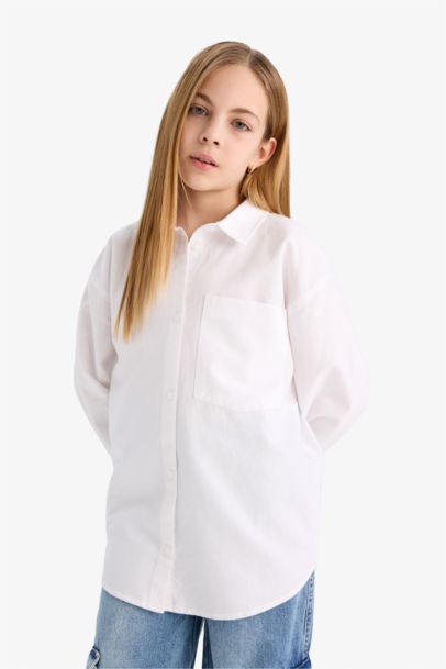 Girl Oversize Fit Oxford Shirt
