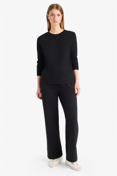 Regular Fit Crew Neck Basic Premium Long Sleeve T-Shirt