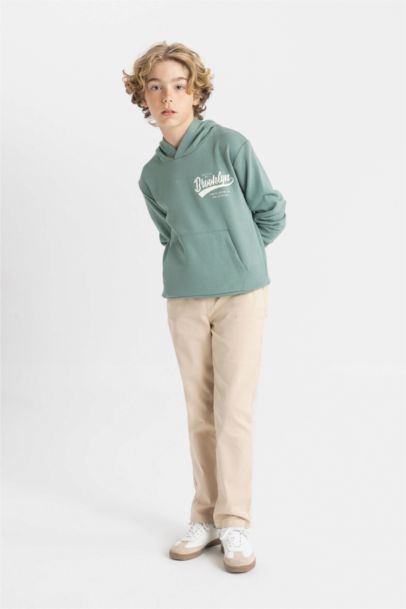 Ұлдарға қалыпты пішім минималл слоган бас киімді Свитер