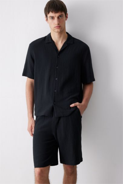 Cotton Relax Fit Cotton Summer Muslin Shirt