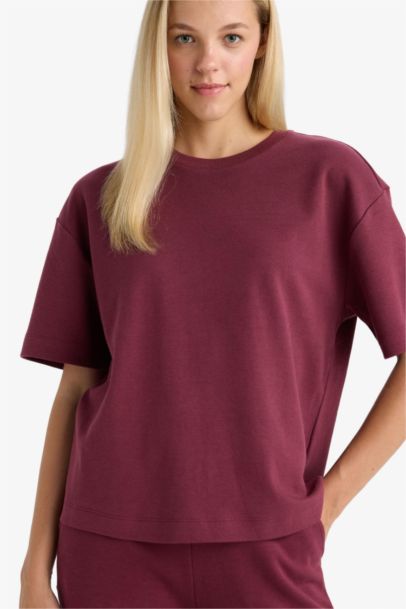 Oversize Loose Fit Crew Neck Basic T-Shirt