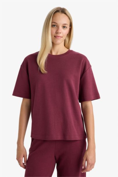 Oversize Loose Fit Crew Neck Basic T-Shirt