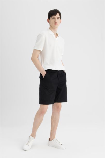 Regular Fit Gabardine Bermuda