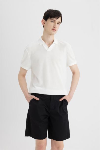 Regular Fit Gabardine Bermuda