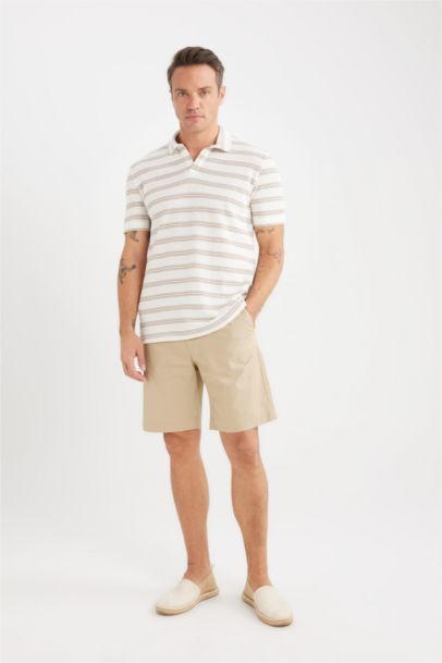 Regular Fit Габардиновые бермуды