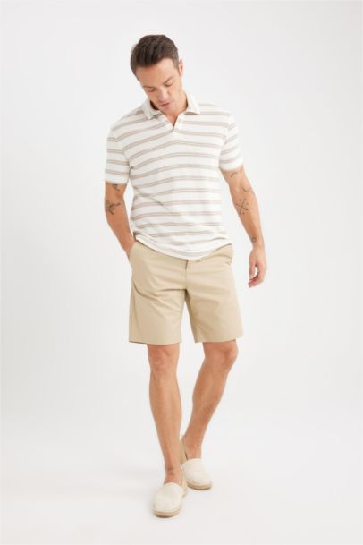 Regular Fit Габардиновые бермуды