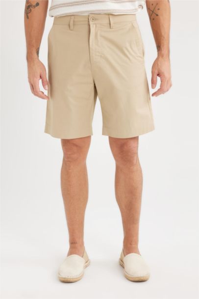 Regular Fit Габардиновые бермуды