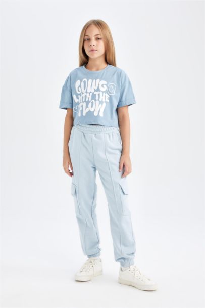 Girl Cargo Pocket Jogger Sweatpants