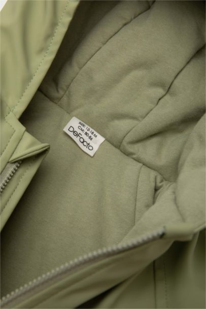 Baby Boy Waterproof Hooded Zippered Jumpsuit Jacket