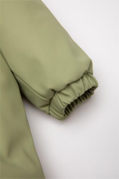 Erkek Bebek Su Geçirmez Kapüşonlu Fermuarlı Astronot Tulum