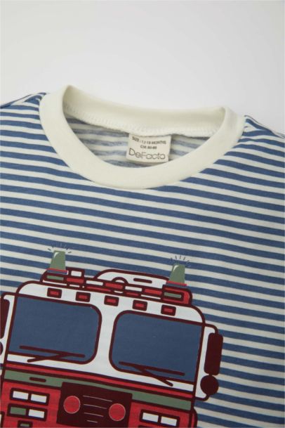 Baby Boy Regular Fit Vehicle Printed T-Shirt