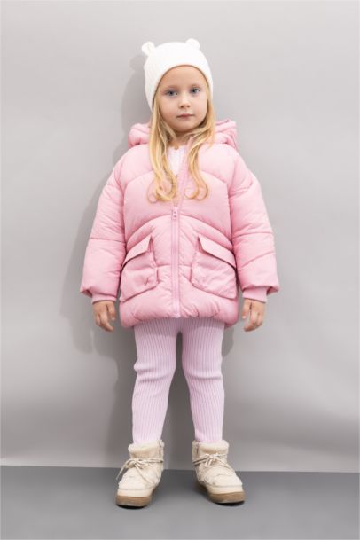 Baby Girl Double-Sided Fleece Lined Waterproof Puffer Jacket
