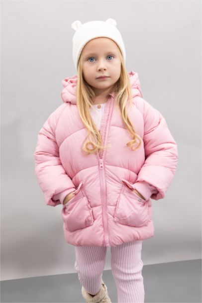 Baby Girl Double-Sided Fleece Lined Waterproof Puffer Jacket
