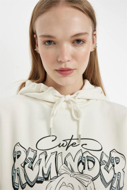 Свитшот оверсайз с принтом с капюшоном, Coool