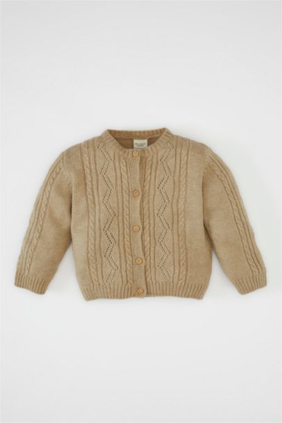 Baby Girl Crew Neck Cardigan
