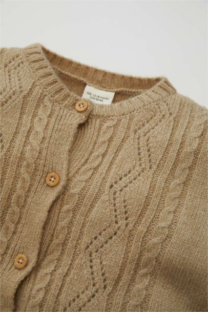 Baby Girl Crew Neck Cardigan
