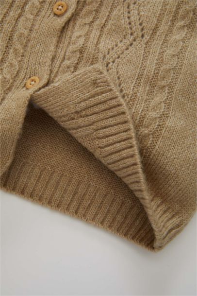 Baby Girl Crew Neck Cardigan