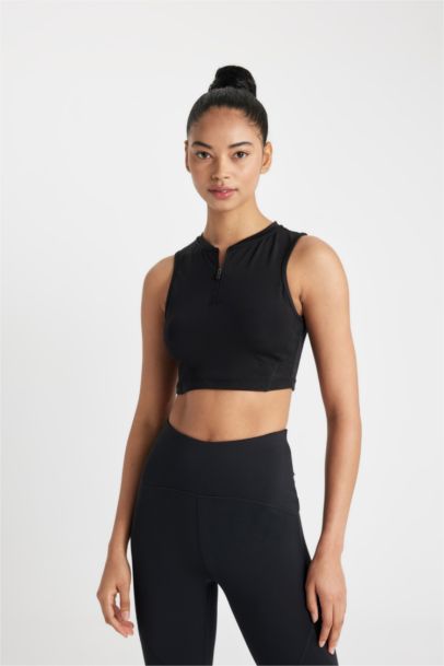 Crew Neck Heavy Fabric Crop Top