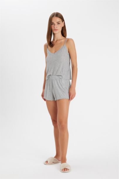 سيت بجامة قصة عادية بحمالات من Fall in Love - قطعتين