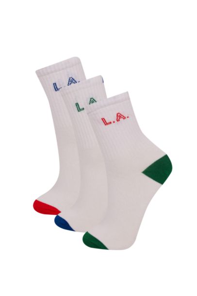 Boy 3 Piece Cotton Long Socks
