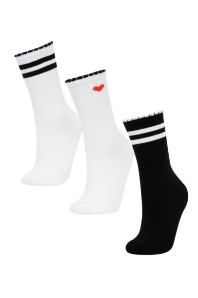 Chaussettes Longues Coton pour Fille - 3 Paires