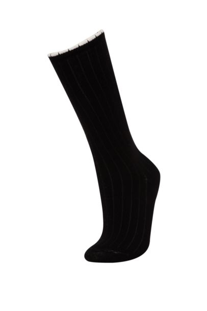 جوارب بناتي طويل قطن - قطعتين