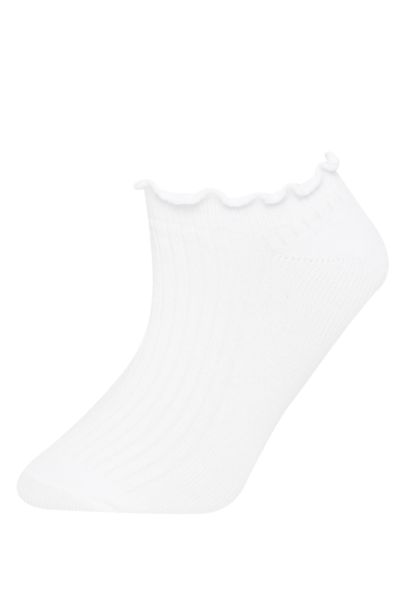 Girl Elastic 5 Piece Cotton Socks