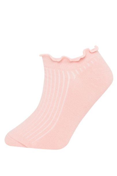 Girl Elastic 5 Piece Cotton Socks