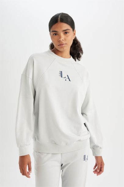 DeFactoFit NBA Los Angeles Lakers Oversize Fit Sweatshirt
