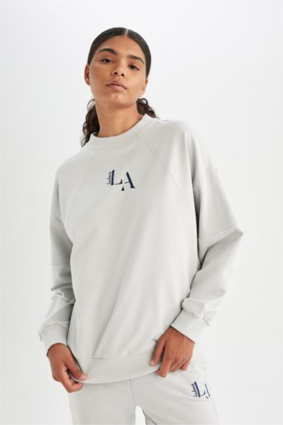 DeFactoFit NBA Los Angeles Lakers Oversize Fit Sweatshirt