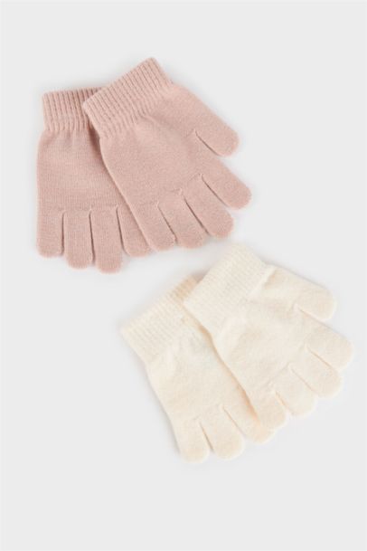 Girl Knitted 2 Piece Gloves