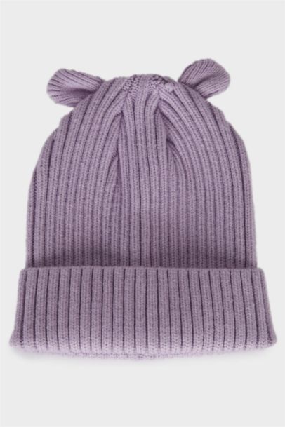 Kız Bebek Kulaklı Örgü Bere