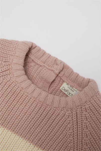 Свитер с круглым вырезом для малышей девочек