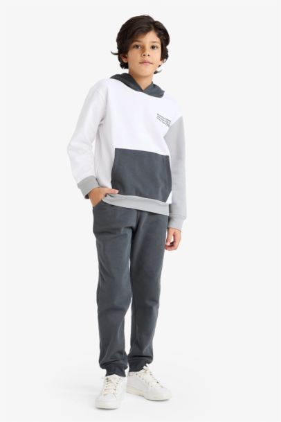 Boy Printed Hooded Sweatshirt Sweatpants 2 Piece Set