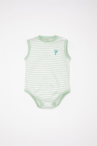 سالوبيت بيبي اولادي مخطط مضلع حديثي الولادة بياقة مستديرة