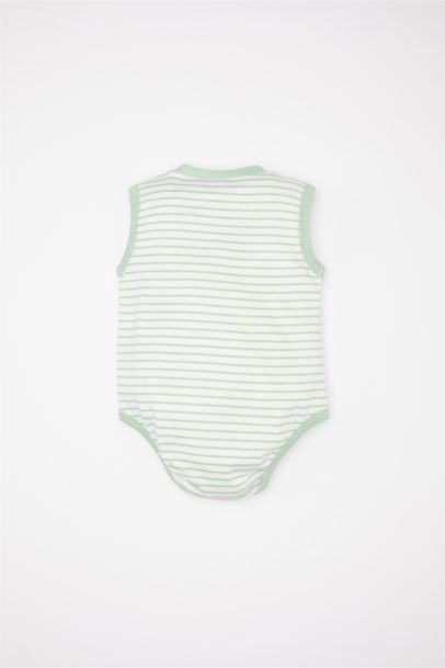 سالوبيت بيبي اولادي مخطط مضلع حديثي الولادة بياقة مستديرة