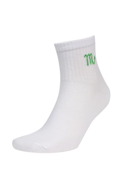 Unisex Pamuklu Akrep Burcu Simgeli Soket Çorap