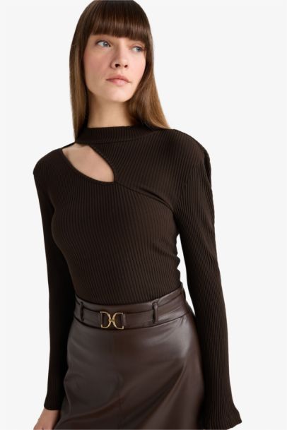 Slim Fit Crew Neck Ribbed Camisole T-Shirt