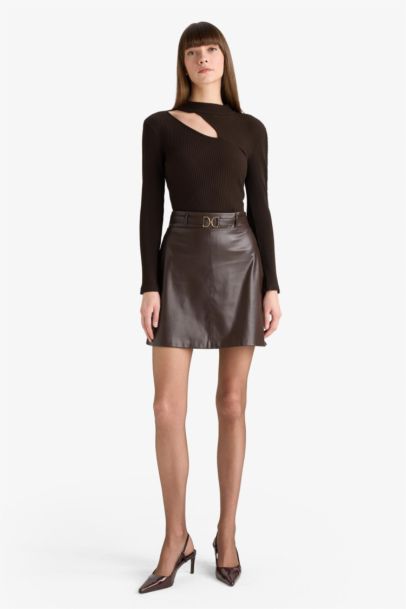 Slim Fit Crew Neck Ribbed Camisole T-Shirt