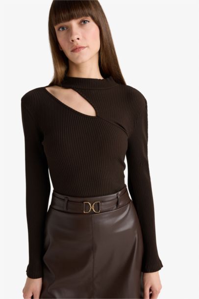 Slim Fit Crew Neck Ribbed Camisole T-Shirt