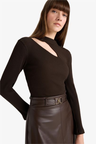 Slim Fit Crew Neck Ribbed Camisole T-Shirt