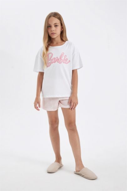 Girl Barbie Boxy Fit 2 Piece Pajama Set