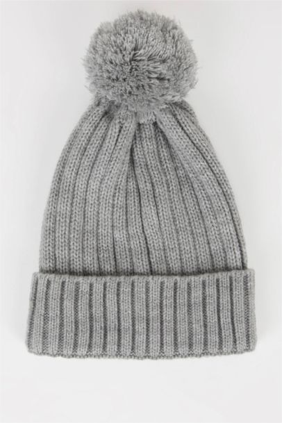 Écharpe et Bonnet à Pompon en tricot pour BéBé Garçon