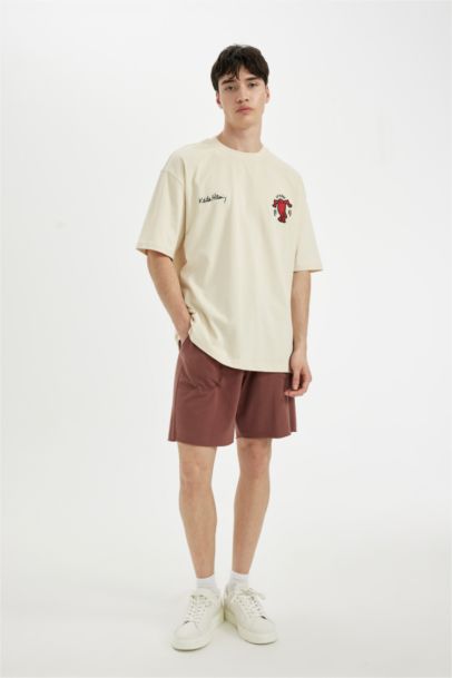 Oversize Fit Keith Haring Licensed Crew Neck Short Sleeve T-Shirt