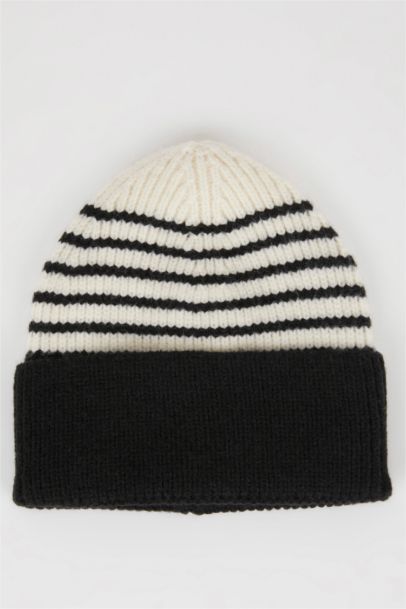 Baby Boy Striped Polar Fleece Beanie