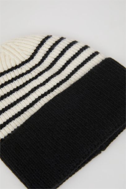 Baby Boy Striped Polar Fleece Beanie