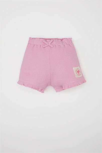 Baby Girl Barbie Short Sleeve T-Shirt Waffle Shorts 2 Piece Set