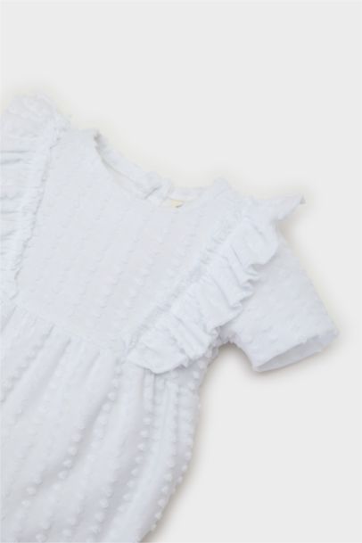 Body à manches courtes et boutons-pression pour bébé fille