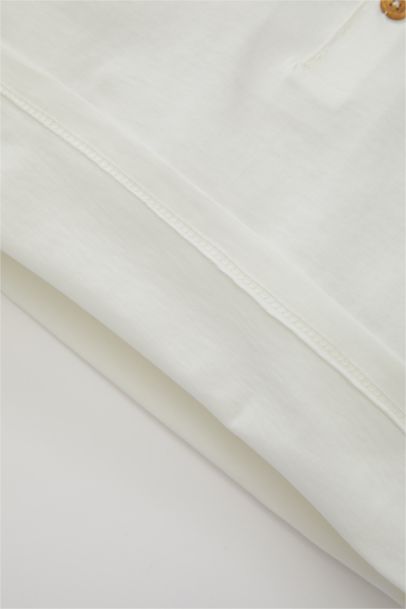 2'li Takım Düğmeli Waffle Uzun Kollu Tişört Beli Lastikli Eşofman Altı Erkek Bebek